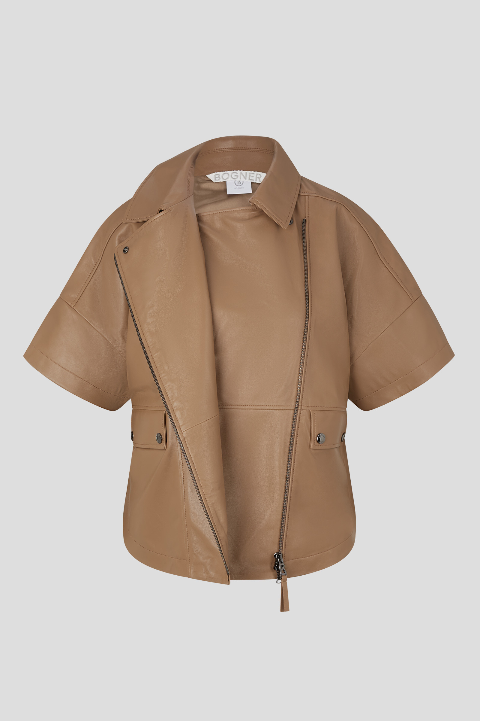 BOGNER Amila Short-sleeved leather jacket for women